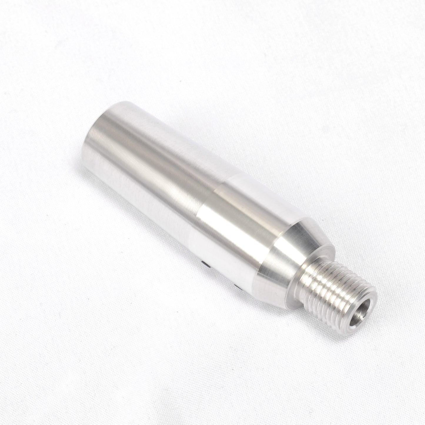 Slide on Barrel Adaptor. 1/2" unf. Natural Aluminium.