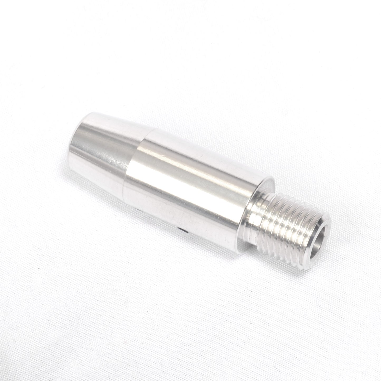 Slide on Barrel Adaptor. 1/2" unf. Natural Aluminium.