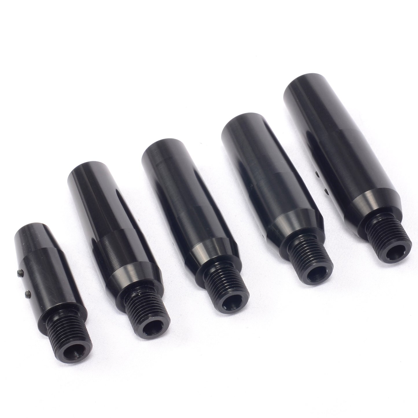 Slide on Barrel Adaptor. 1/2" unf. Black Anodised Aluminium.