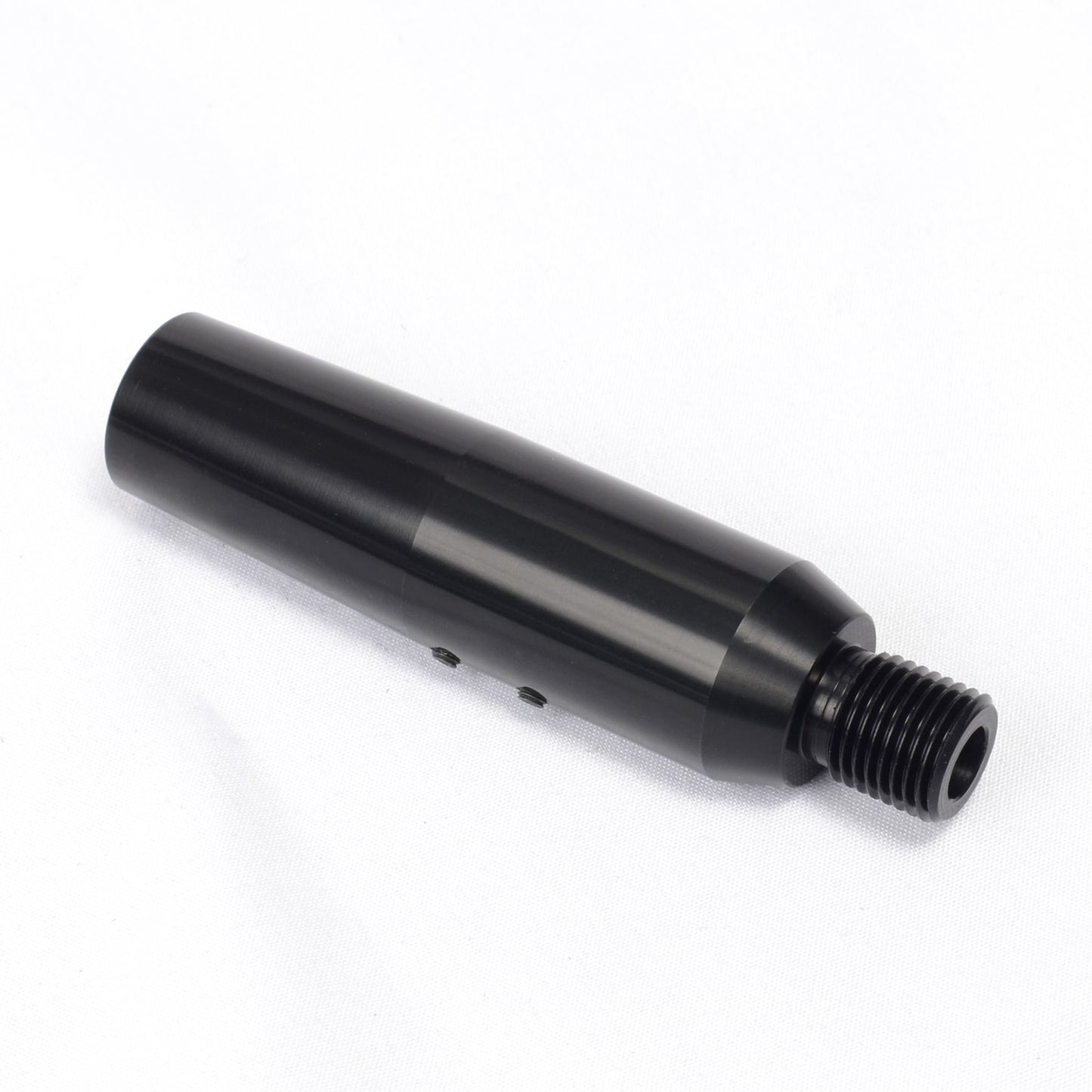 Slide on Barrel Adaptor. 1/2" unf. Black Anodised Aluminium.