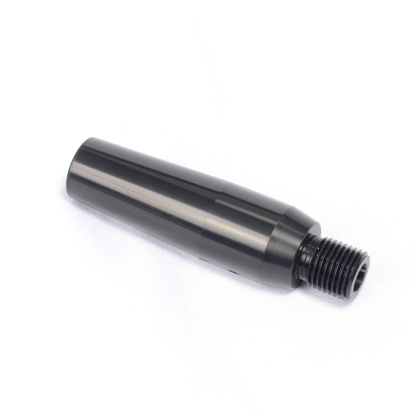 Slide on Barrel Adaptor. 1/2" unf. Black Anodised Aluminium.