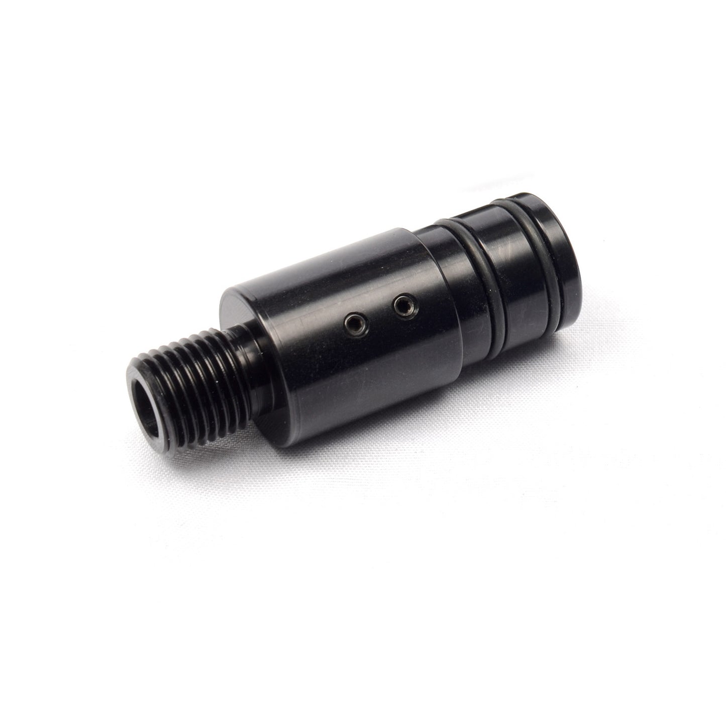 Slide on Barrel Adaptor. 1/2" unf. Black Anodised Aluminium.