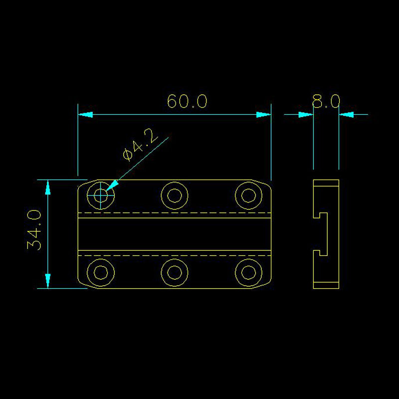 Stock Mounting Plate- T-Rail Section.