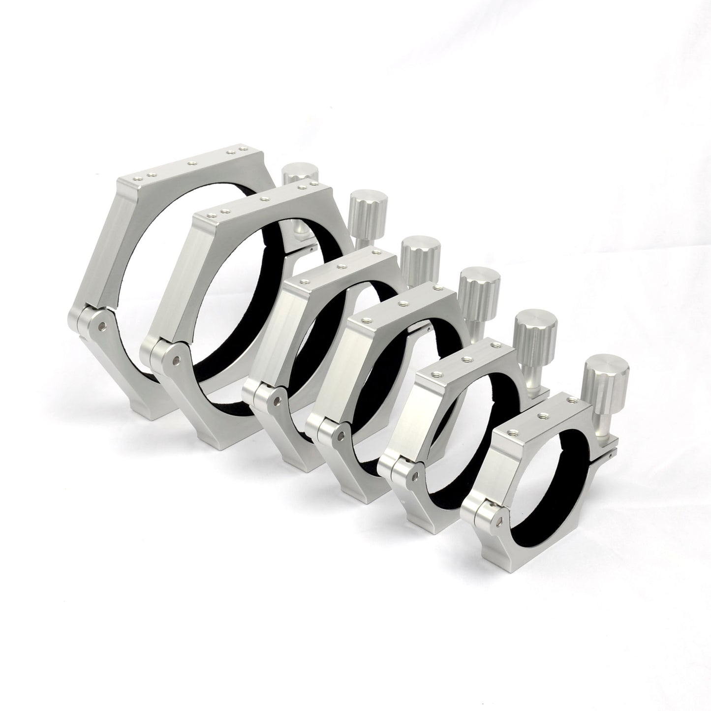 Telescope Rings. Natural Anodised.