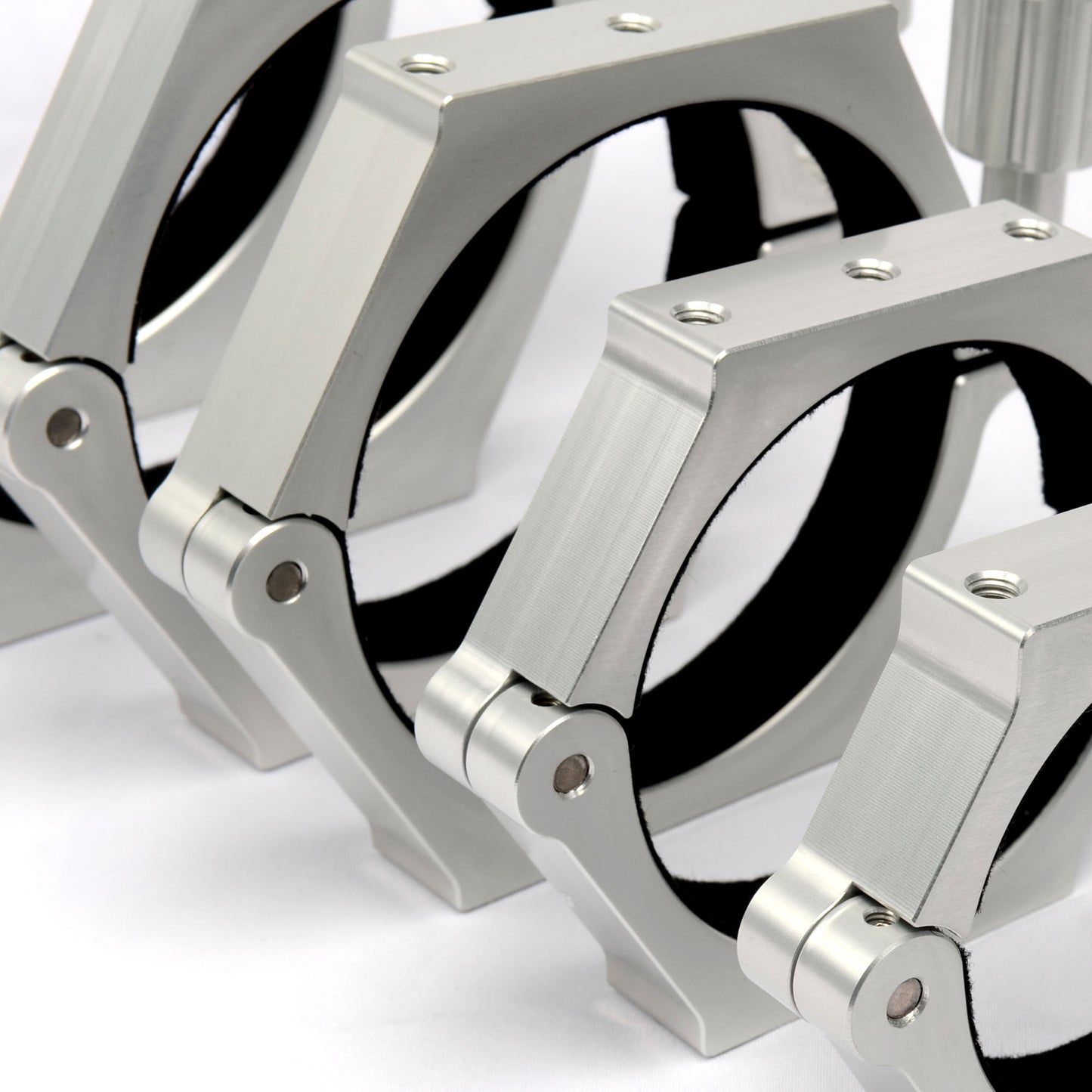 Telescope Rings. Natural Anodised.